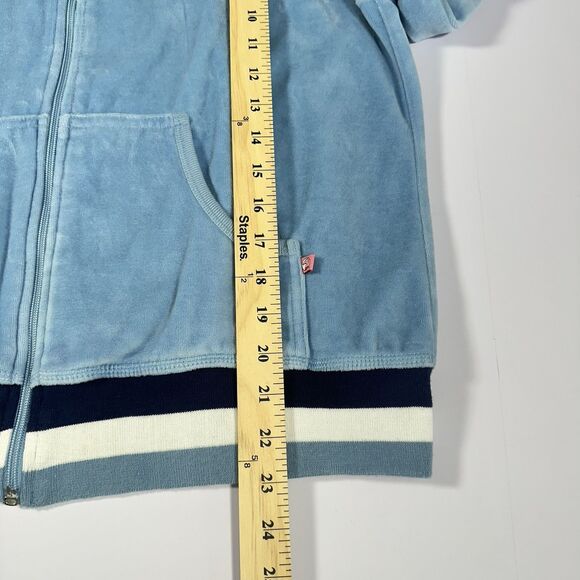 Duck Head Velour Zip Hoodie Jacket Blue 1XJP Women’s Retro Y2K Logo - Picture 10 of 10